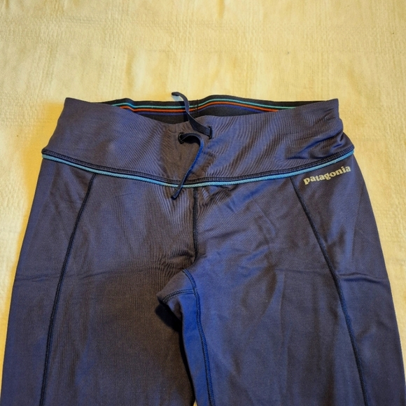 Patagonia women's size Small blue ankle leggings back zippered pocket VGUC - Picture 5 of 8